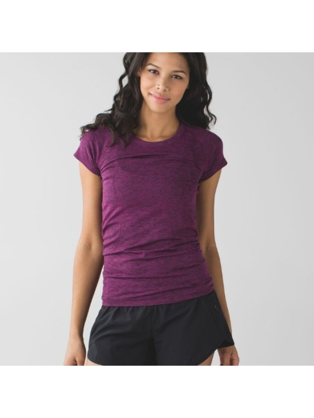 Lululemon Swiftly Tech Short Sleeve Crew Heathered Raspberry